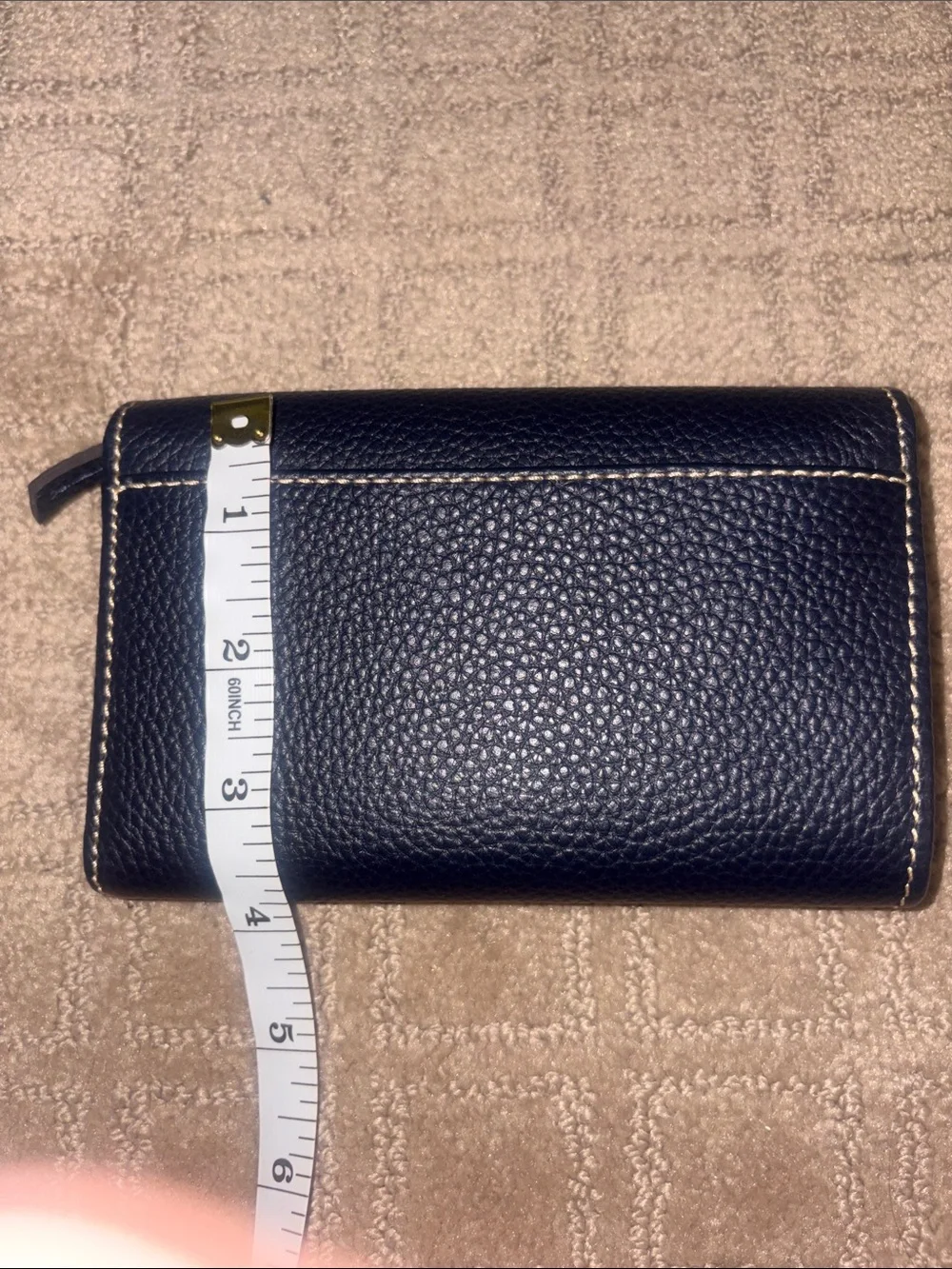 Dooney & Bourke Black Pebbled Leather Flap wallet